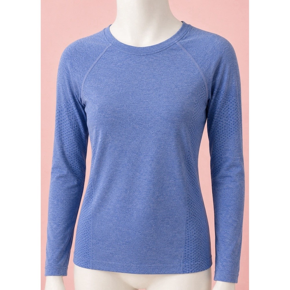 FIGS Women's Salta Long Sleeve Underscrubs Size Medium Blue Top Shirt
